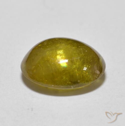 Sfene oro terroso naturale da 2.90 ct, Ovale, Traslucido