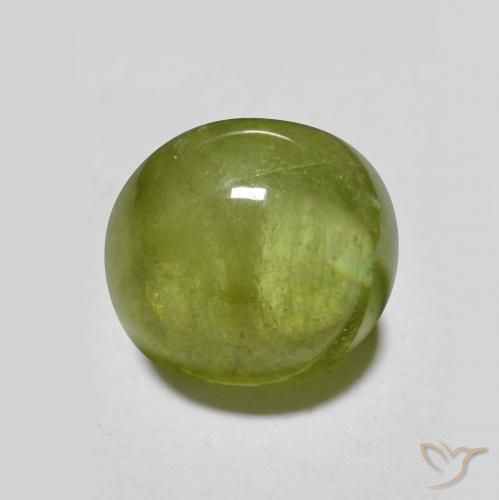 2.95ct Naturale Verde acceso Sfene, Ovale, Traslucido