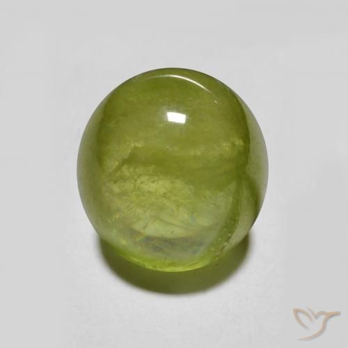 Sfene Verde acceso naturale da 2.95 ct, Ovale, Traslucido
