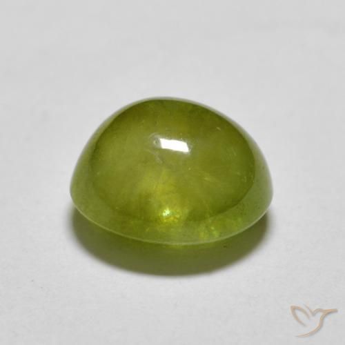 Sfene Verde acceso naturale da 2.95 ct, Ovale, Traslucido