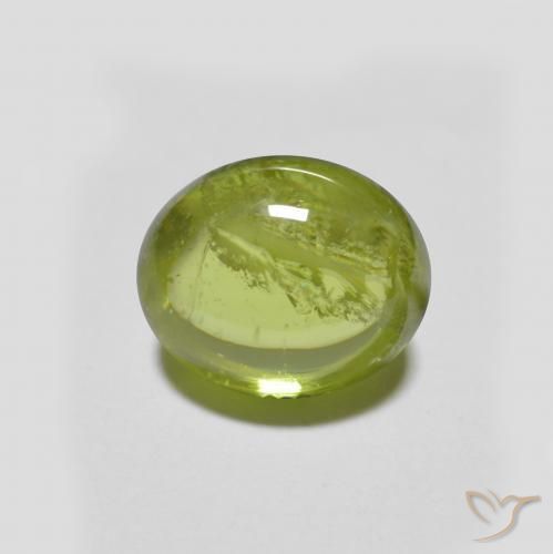 Sfene naturale verde da 1,59 ct, taglio ovale, traslucido