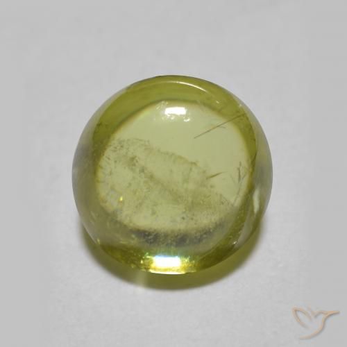 1.68ct Naturale Verde giallastro vivace Sfene, Rotondo, Trasparente