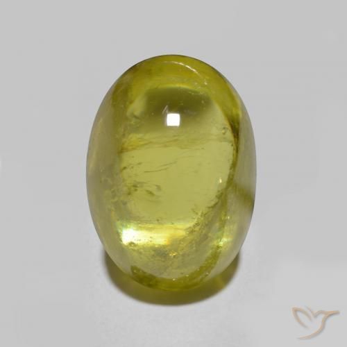 Sfene naturale verde da 4,43 ct, taglio ovale, traslucido
