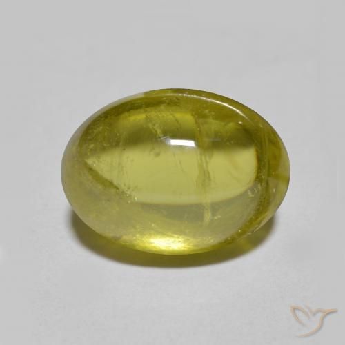 Sfene naturale verde da 4,43 ct, taglio ovale, traslucido