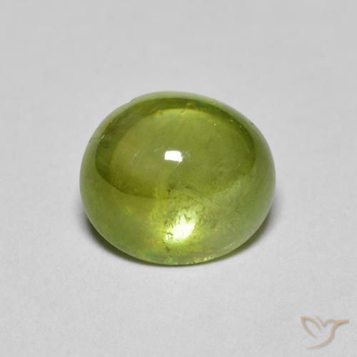 2.04ct Naturale Verde oliva Sfene, Ovale, Trasparente