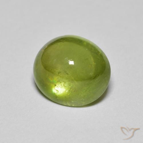 Sfene Verde oliva naturale da 2.04 ct, Ovale, Trasparente