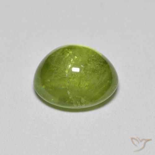 Sfene Verde oliva naturale da 2.04 ct, Ovale, Trasparente