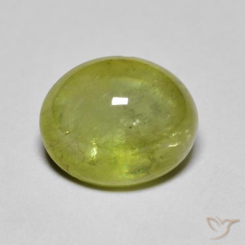 2.88ct Naturale Verde oliva Sfene, Ovale, Trasparente