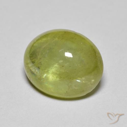 Sfene Verde oliva naturale da 2.88 ct, Ovale, Trasparente