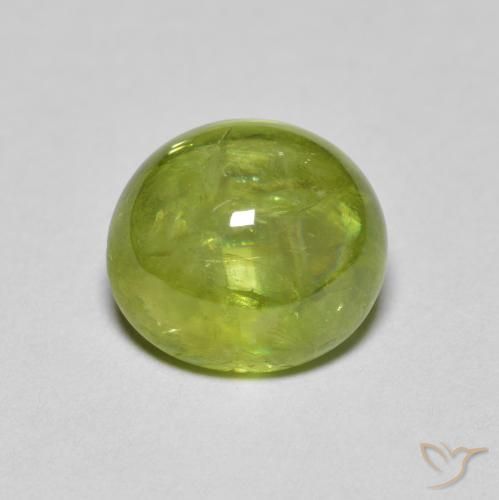 2.31ct Naturale Verde oliva Sfene, Ovale, Trasparente