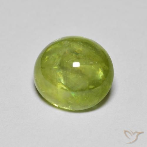 Sfene Verde oliva naturale da 2.31 ct, Ovale, Trasparente