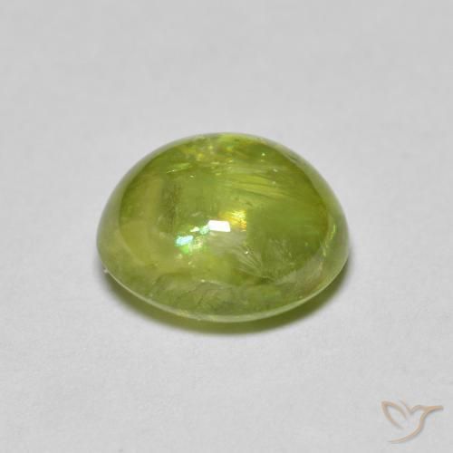 Sfene Verde oliva naturale da 2.31 ct, Ovale, Trasparente