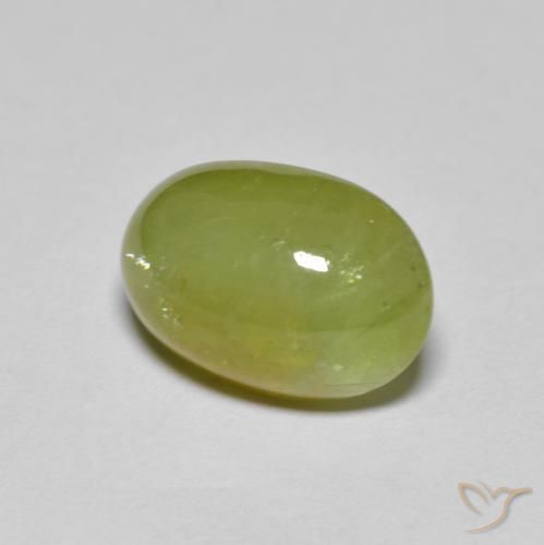 Sfene Verde chiaro naturale da 3.10 ct, Ovale, Traslucido