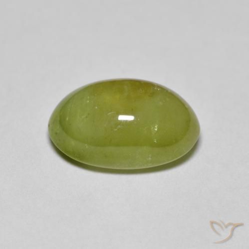 Sfene Verde chiaro naturale da 3.10 ct, Ovale, Traslucido