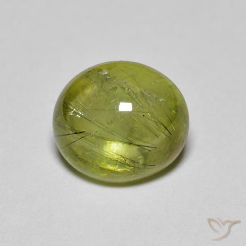 2.05ct Naturale Verde foresta chiaro Sfene, Ovale, Trasparente