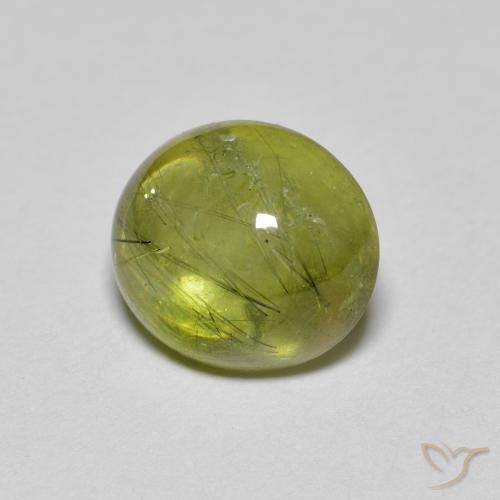 Sfene Verde foresta chiaro naturale da 2.05 ct, Ovale, Trasparente