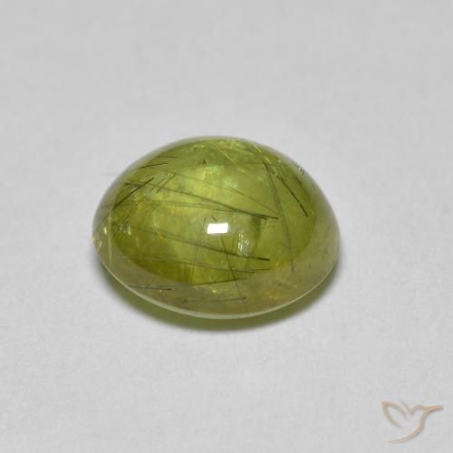 Sfene Verde foresta chiaro naturale da 2.05 ct, Ovale, Trasparente