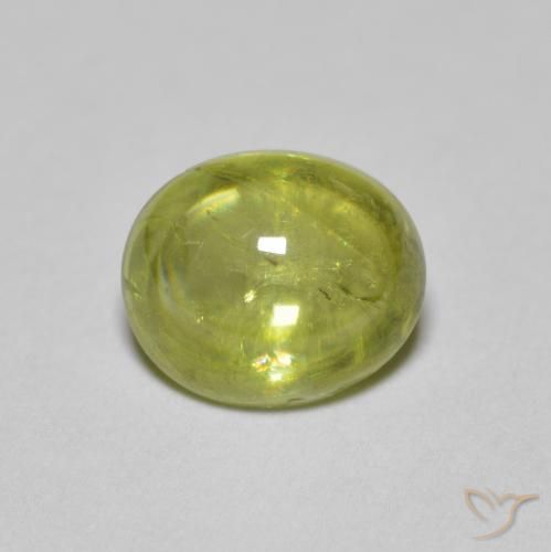 1.63ct Naturale Medium Light Green Sfene, Ovale, Trasparente