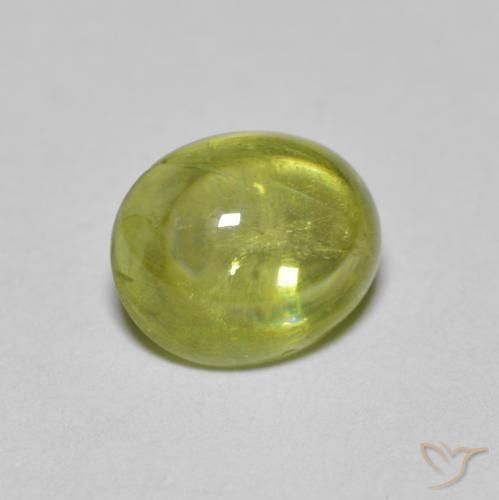 Sfene Medium Light Green naturale da 1.63 ct, Ovale, Trasparente