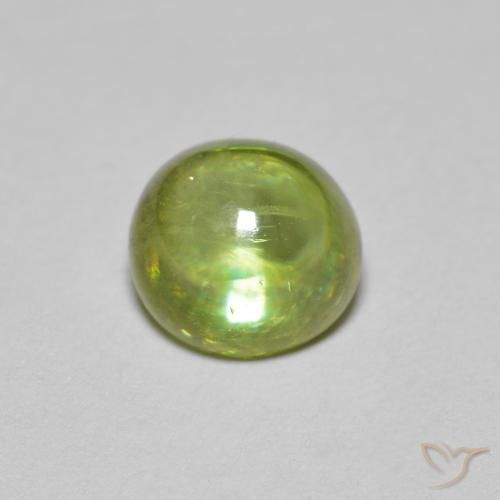 1.46ct Naturale Medium Light Green Sfene, Ovale, Trasparente