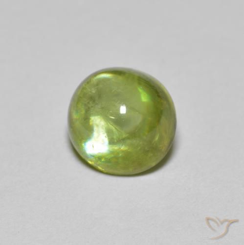 Sfene Medium Light Green naturale da 1.46 ct, Ovale, Trasparente