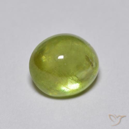 Sfene Medium Light Green naturale da 2.17 ct, Ovale, Traslucido