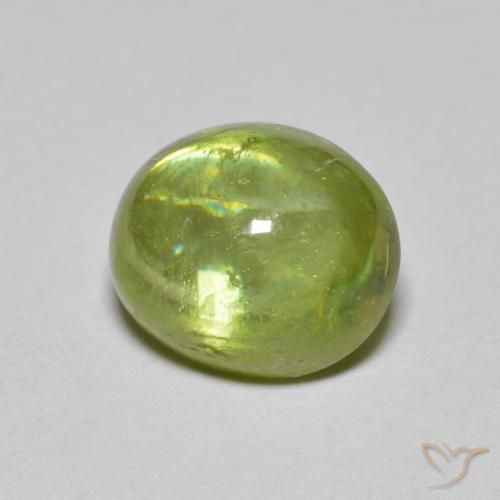 Sfene Verde oliva naturale da 2.51 ct, Ovale, Trasparente