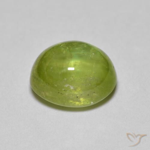 Sfene Verde oliva naturale da 2.51 ct, Ovale, Trasparente