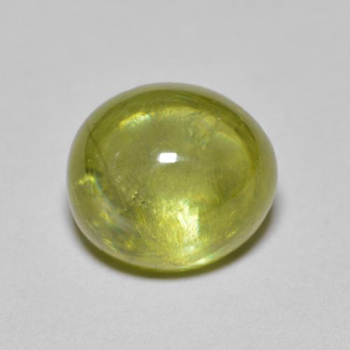 Sfene Verde giallastro naturale da 2.89 ct, Taglio ovale, Trasparente