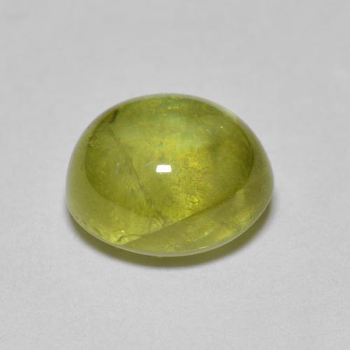 Sfene Verde giallastro naturale da 2.89 ct, Taglio ovale, Trasparente