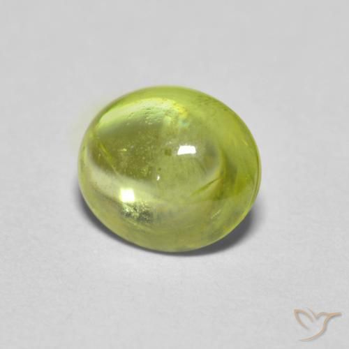Sfene Caldo bosco verde naturale da 1.17 ct, Ovale, Trasparente