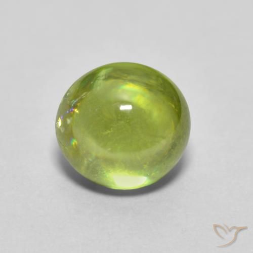 Sfene Verde giallastro naturale da 1.09 ct, Ovale, Trasparente