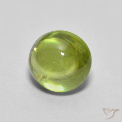 Sfene Verde giallastro naturale da 1.09 ct, Ovale, Trasparente