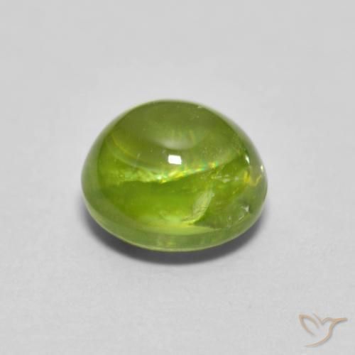 Sfene Verde giallastro naturale da 1.09 ct, Ovale, Trasparente