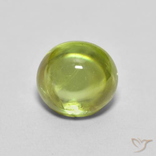 1.13ct Naturale Verde giallastro Sfene, Ovale, Trasparente