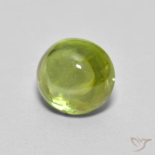 Sfene Verde giallastro naturale da 1.13 ct, Ovale, Trasparente