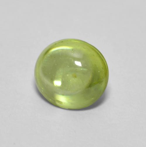 Sfene naturale verde da 0,66 ct, taglio ovale, trasparente
