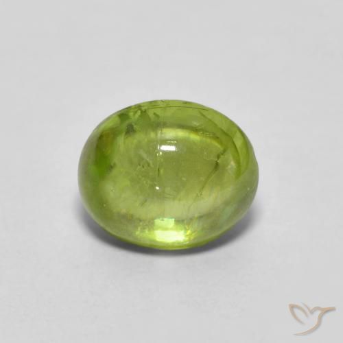 1.09ct Naturale Verde terroso chiaro Sfene, Ovale, Trasparente