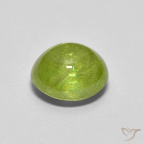 Sfene Verde giallastro vivace naturale da 1.90 ct, Ovale, Trasparente