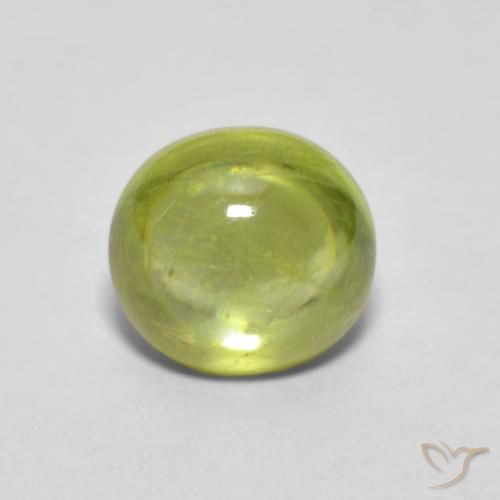 1.25ct Naturale Verde terroso chiaro Sfene, Ovale, Trasparente