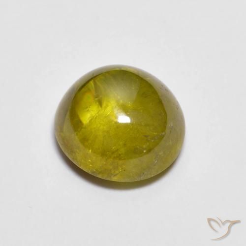 Sfene Marrone dorato verdastro naturale da 1.71 ct, Ovale, Traslucido