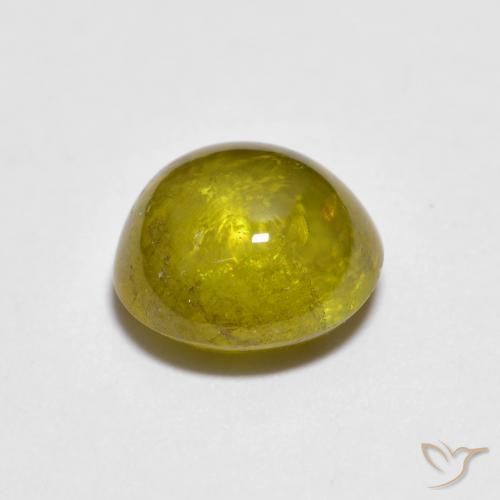Sfene Marrone dorato verdastro naturale da 1.71 ct, Ovale, Traslucido