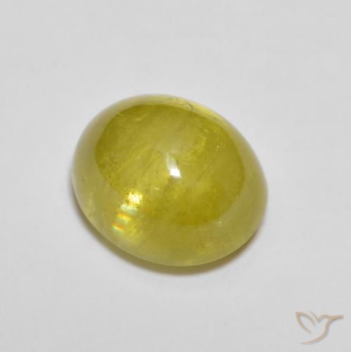 2.78ct Naturale Bombo Giallo Sfene, Ovale, Trasparente
