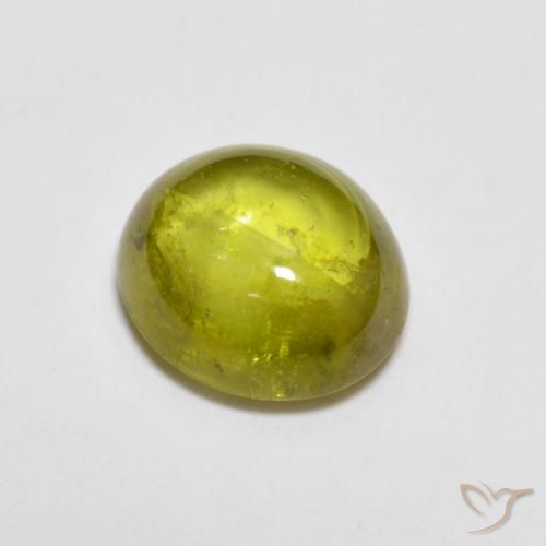 Sfene Caldo bosco verde naturale da 1.98 ct, Ovale, Trasparente