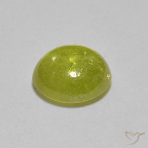 Sfene Limone giallo naturale da 2.49 ct, Ovale, Trasparente