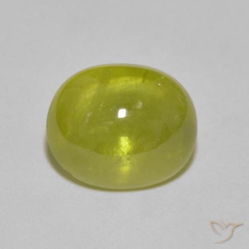 3.23ct Naturale Limone giallo Sfene, Ovale, Trasparente