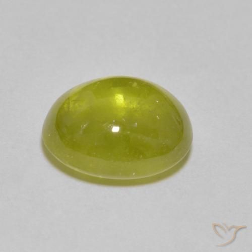 Sfene Limone giallo naturale da 3.23 ct, Ovale, Trasparente