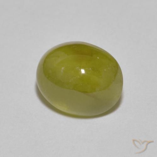 Sfene Verde giallastro naturale da 2.89 ct, Ovale, Traslucido