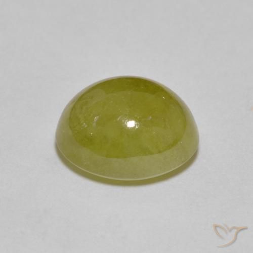 Sfene Verde giallastro naturale da 2.89 ct, Ovale, Traslucido