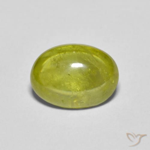 2.06ct Naturale Caldo terroso verde Sfene, Ovale, Trasparente